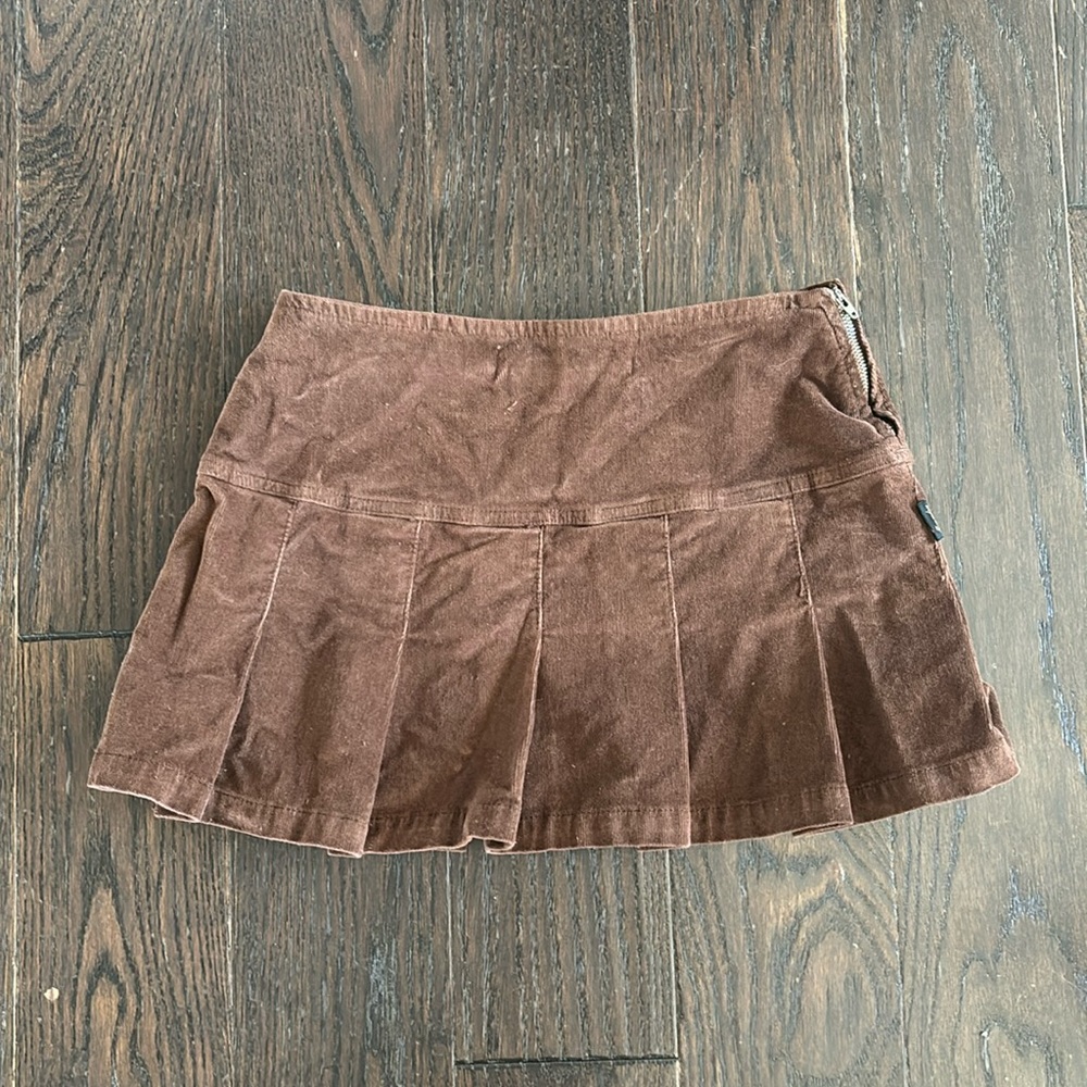 Superdry Pleated Brown Miniskirt Size US 2